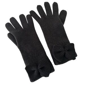 ASOS Black Bow Knit Winter Gloves - NWOT